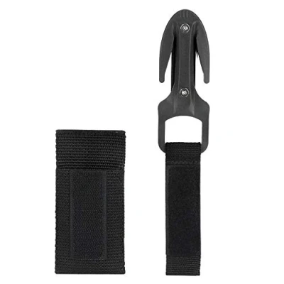Imagen de Qinlorgo Cuchillo de Corte Buceo, Buceo seco Equipo Buceo(Negro)