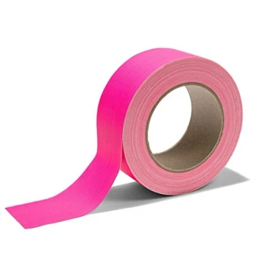 Imagen de cinta de tela &quot;Gaffa&quot;, adhesiva color neón recubierta PE, 50 mm ancho x 25 m largo, 0,36 espesor, rosa mate