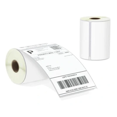 Imagen de BETCKEY 2 Rollos S0904980 etiquetas Autoadhesivas Compatible con DYMO, 104mm x 159mm, 440 extragrandes de envío para DYMO LabelWriter 4XL