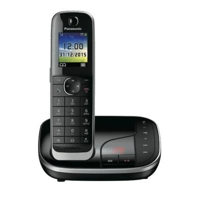 Imagen de Panasonic KX TGJ320 Teléfono (Teléfono DECT, Altavoz, 250 entradas, Identificador de Llamadas, Servicios Mensajes Cortos (SMS), Negro) [versión importada]