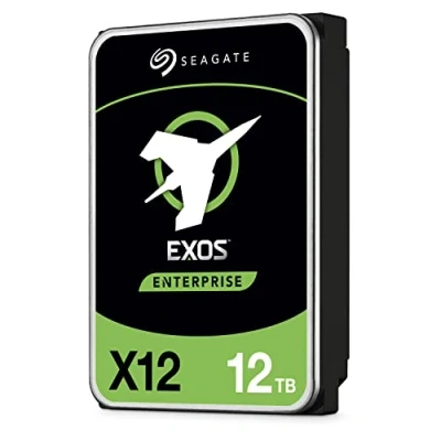 Imagen de Seagate Exos, 12 TB, Disco duro interno, HDD empresarial, 3,5 in, 6 Gb/s, caché de 128 MB para empresas, centro datos (ST12000NM0007)