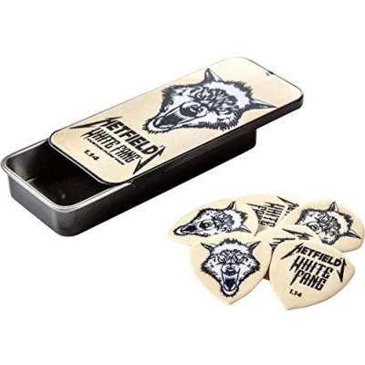 Imagen de JIM DUNLOP Púas Ultex Hetfield&#039;s White Fang 1,14mm Caja en Metal de 6, Blanco