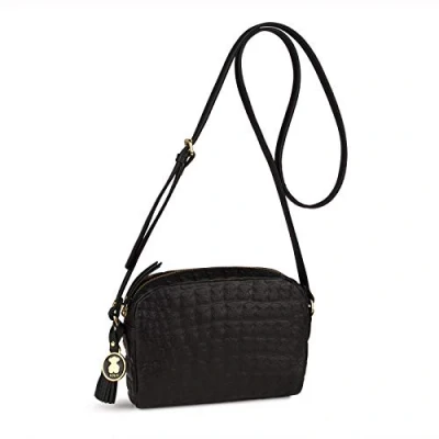 Imagen de Tous Nika Sherton, Bolso Bandolera para Mujer, (Negro 495900115), 19x14x5 cm (W x H L)