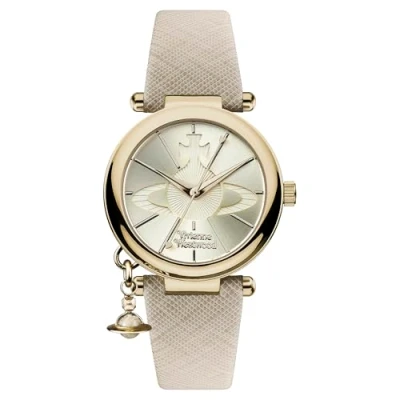 Imagen de Vivienne Westwood Reloj Analógico para Mujer de Cuarzo con Correa en Cuero VV006GDCM