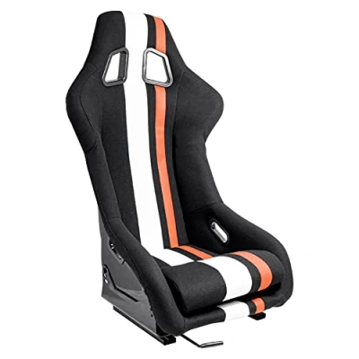 Imagen de AUTO STYLE Asiento Deportivo &#039;MO&#039; Negro/Rojo/Blanco Respaldo Fijo de Poliéster incl. Correderas