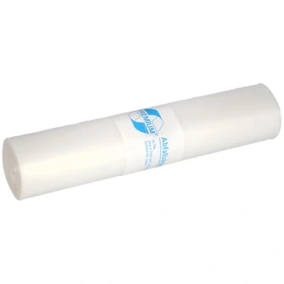 Imagen de Bolsas de basura DEISS Premium transparentes, tipo 60, 120 L, 10 rollos, 250 unidades