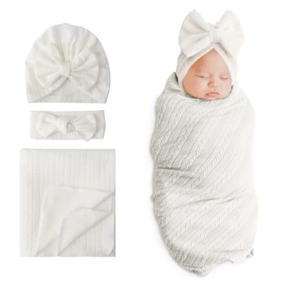 Imagen de DRESHOW Manta Bebé Recien Nacido de Arrullo Cobija Envolvente para Swaddle Bebés 0 3 Meses