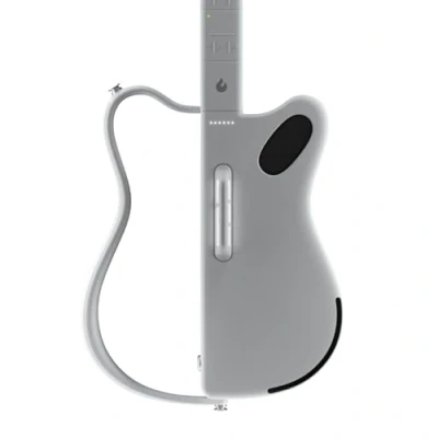 Imagen de LAVA Genial Sampler Guitarra, sin cuerdas, cientos de presets instrumentos, altavoz incorporado, plegable, extraíble, blanco, 30,5 pulgadas.