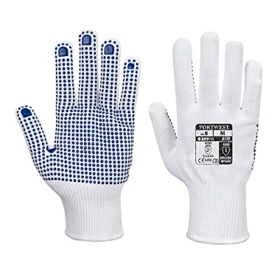 Imagen de Portwest Guante Polka Dot, Tamaño: S, Color: Blanco/Rojo, A110WBRS