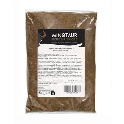 Imagen de Minotaur Spices Pimienta negra molida 2 x 500 g (1 Kg)