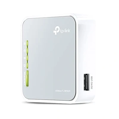 Imagen de TP Link Router de viaje Wi Fi portátil (Modo 3G/4G soporte 300 Mbps/ modo punto acceso / cliente, sin necesidad configuración, enchufe la UE), Color Blanco
