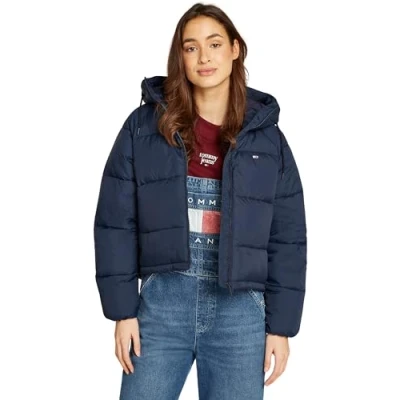 Imagen de Tommy Jeans Cazadora Acolchada Mujer Cálida, Azul (Dark Night Navy), L