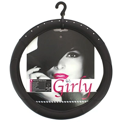 Imagen de Sumex FVP125B Funda de Volante Universal, 37 39 cm, Color Negro con Inserciones Tipo Diamantes