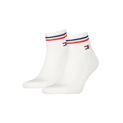 Imagen de Tommy Hilfiger Quarter Calcetines, Blanco, 39/42 (Pack de 2) Unisex