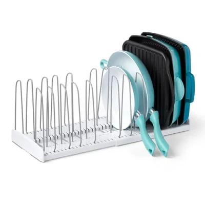 Imagen de YouCopia StoreMore Organizador de Utensilios Cocina expandible, Plástico Acero al Carbono, Blanco