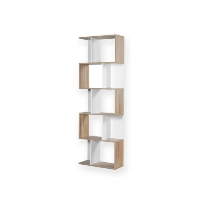 Imagen de Casâme Bibliothèque Multi Cases H180 cm Décor Bois et Blanc