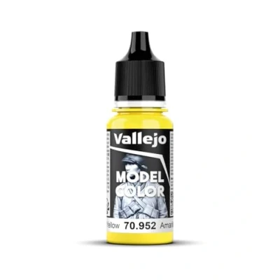 Imagen de Vallejo Model Color Pintura Acrílica Amarillo (Lemon Yellow) Acabado Mate, 18 ml. Autonivelante y Sistema BSL para Modelismo Figuras