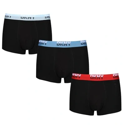 Imagen de DKNY Boxers de Ropa Interior Hombres en Negro Algodón Súper Suave con Cintura Elástica Microfibra Cómoda y Paquete 3 Unidades