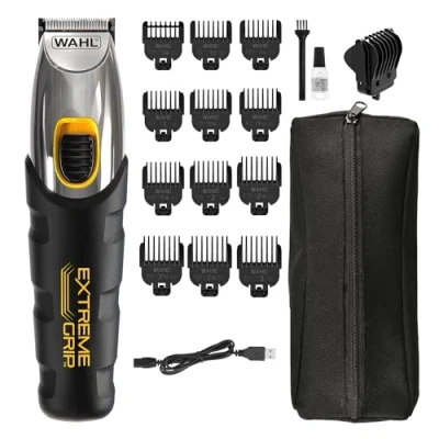 Imagen de Wahl recortadora de barba Extreme Grip,hombres, para hombres, incipiente, sin cable, set aseo cuchillas corte precisión