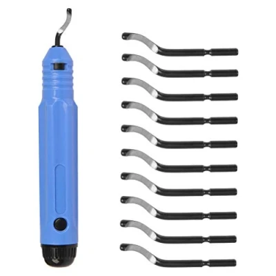 Imagen de FOCCTS Kit de 11pcs desbarbado Manual Juego herramientas con 10 piezas Cuchillas rotación 360 Práctico corte para acero Plástico Aluminio Cobre