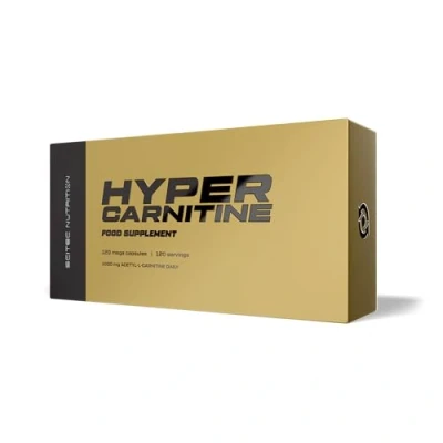 Imagen de Scitec Nutrition Hyper Carnitine 1000mg de Acetil L Carnitina para un suplemento activo Beneficios, 120 Capsulas
