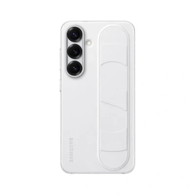 Imagen de Samsung Standing Grip Silicio Back Cover Blanco Galaxy S25