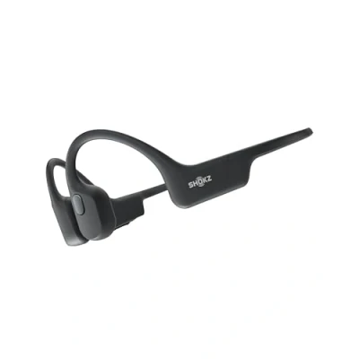 Imagen de SHOKZ OpenRun Auriculares conducción ósea, Open Ear Deportivos inalámbricos con Bluetooth y micrófono, de oído Abierto Resistentes al Agua IP67 para Correr, USB C, Gris