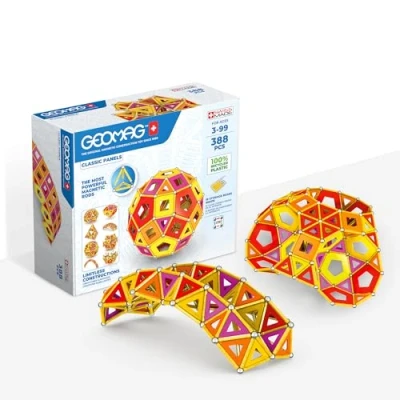 Imagen de Geomag Classic Masterbox, Juego de Bloques Construcción Magnéticos para Niños, Juguete Magnético, Colección Verde Plástico 100% Reciclado, Edad 3 99 Años, 388 Piezas