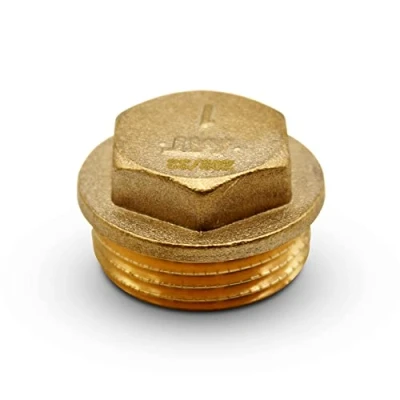 Imagen de DOJA Barcelona Tapon Obturador Macho Rosca Externa 4 Tapa Hexagonal 3/4’’ Laton Tapones para Tubo Desague Lavabo, Radiador Toallero, Agua con Gas, Llave de Paso Agua, Grifo