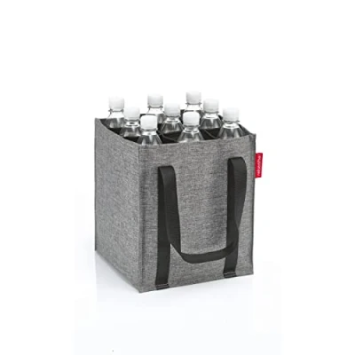Imagen de reisenthel bottlebag twist silver 9 compartimentos, fácil reciclaje de botellas, correas transporte, Couleur:twist