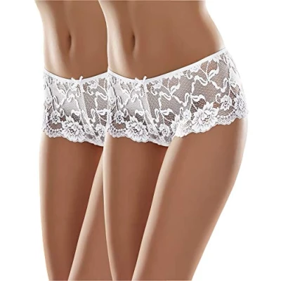 Imagen de Merry Style Bragas Slip Bóxer Ropa Interior Mujer MSGAB144 (Rojo (2Pack), 40 (Talla del Productor: L))