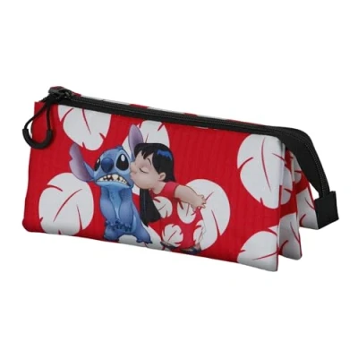 Imagen de Karactermania Disney LILO AND Stitch KISS Triple Estuche escolar para niños, Talla: One Size, Rojo