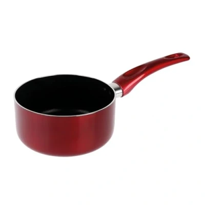 Imagen de Sitram 713668 CARMIN Cacerola de aluminio prensado (diámetro 16, altura 7,5 cm, color rojo brillante, revestimiento antiadherente Whitford Xylan 2 capas sin PFOA, mango termorresistente Todos