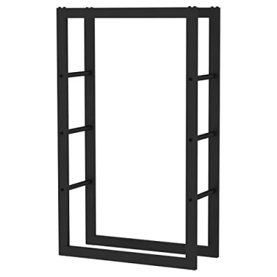 Imagen de Toboli Soporte de leña 100x25x60cm Exterior Interior leñero Metal con Recubrimiento en Polvo