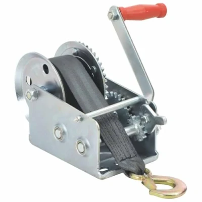 Imagen de vidaXL Cabestrante Manual con Correa Capacidad de Carga 1130kg Manipulación Materiales Construcción Obras Izado y Subidas Objetos Grandes Pesados