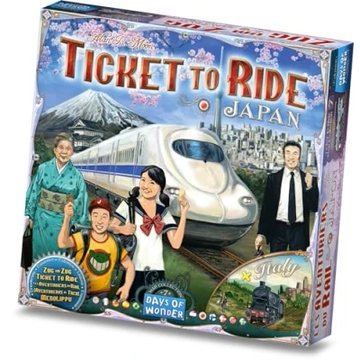 Imagen de Days of Wonder ¡Aventureros al Tren! Japón e Italia Expansión Conecta Regiones y Trenes Bala a Partir De 8 Años 2 5 Jugadores 1 Horas por Partida Multilenguaje (Incluye Español)