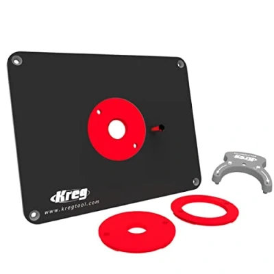 Imagen de Kreg Tool PRS4034 Placa de inserción con anillos nivel (Tritón preperforado), negro y rojo