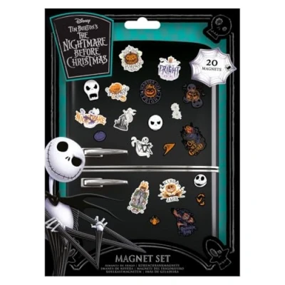 Imagen de Juego de 20 imanes Pesadilla Antes Navidad (diseños Sombras Coloridas), Mini imanes, Nevera, Puerta y pequeños para decoración Nevera o Bolsas Fiesta,
