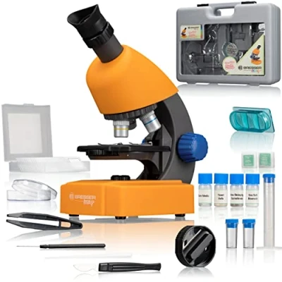 Imagen de Bresser Optics 8851310 Optical Microscope 640x Microscopio (Optical Microscope, 640x, 40x, 2X, Naranja, De plástico)