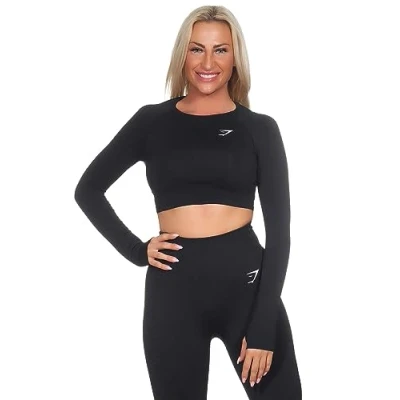 Imagen de Camisa corta de manga larga Gymshark Vital Seamless 2.0 para mujer