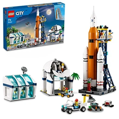 Imagen de LEGO 60351 City Centro de Lanzamiento Espacial, Cohete Juguete Inspirado en NASA, Juegos Espaciales para Niños, Set con Mini Figuras Astronautas