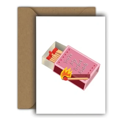Imagen de Edition Colibri tarjeta de San Valentín para él y ella, A6, plegable con sobre, amor, aniversario, Valentín, divertida fósforo