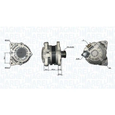 Imagen de MAGNETI MARELLI 063732186010 Alternador 14V 185A RENAULT: MASTER 3 Kasten, 3, Bus, OPEL: Movano B Furgón