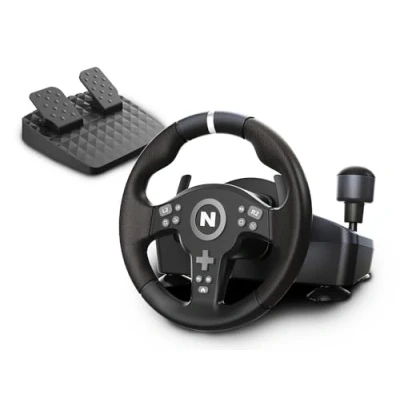 Imagen de NITHO Drive Pro ONE V200 Volante y Pedales de Carreras para Juegos, 270 Grados PC, PS4, Xbox One, Series X/S, Simulador Conducción con Cambio Marchas Integrado