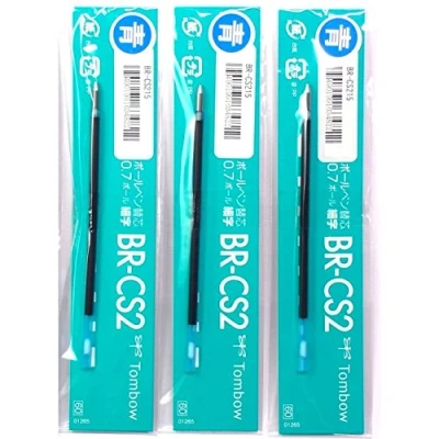 Imagen de Tombow Recambio de tinta azul 0,7 mm (BR CS215), para multicolor bolígrafo Reporter 2, 3, y 4, x3 Pack/total 3 piezas (Importado Japón)