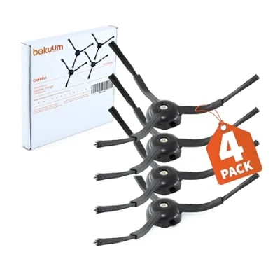 Imagen de BAKUUM Pack 4 cepillos, escobillas, para Cecotec Conga 7490 ULTIMATE. repuestos y accesorios robot aspirador