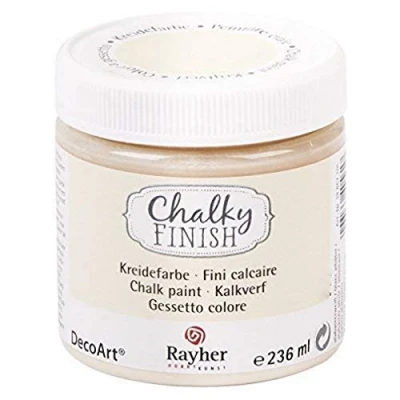 Imagen de Rayher Pintura a la tiza Chalky Finish, blanco cuarzo, para muebles y manualidades, 236 ml, 38868105
