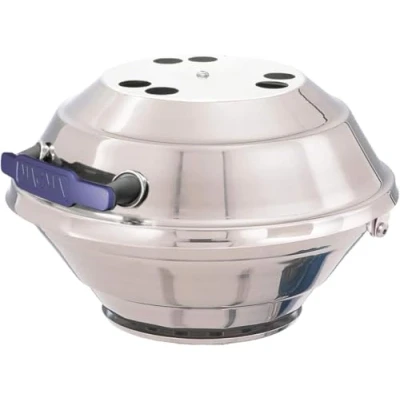 Imagen de MAGMA Products Marine Kettle Portable Gas Grill, Original Size Parrilla de hervidor, Unisex Adulto, Plateado, 15&quot; Diameter