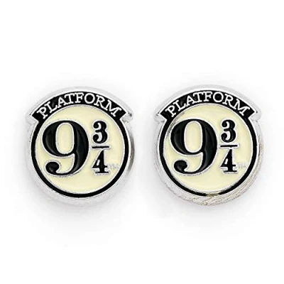 Imagen de HARRY POTTER Platform 9 3/4 Mujer Set de Pendientes Negro/Plateado, Aleación Zinc,