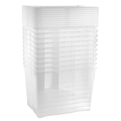 Imagen de Grizzly cajas de almacenaje 10 x 20 L media alta con tapa transparente transparentes apilables ventilación